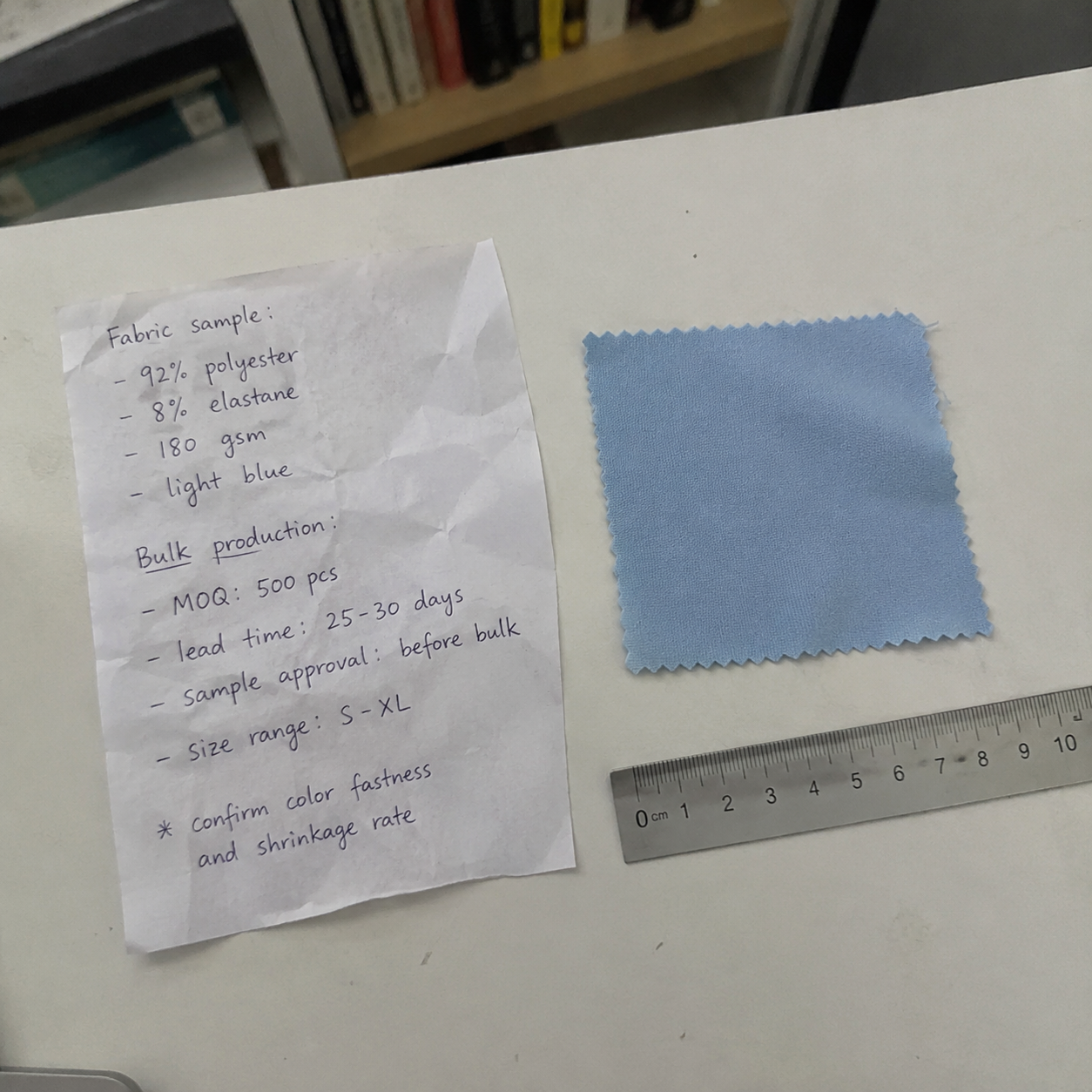 swimwear fabric sampling and bulk production quality control