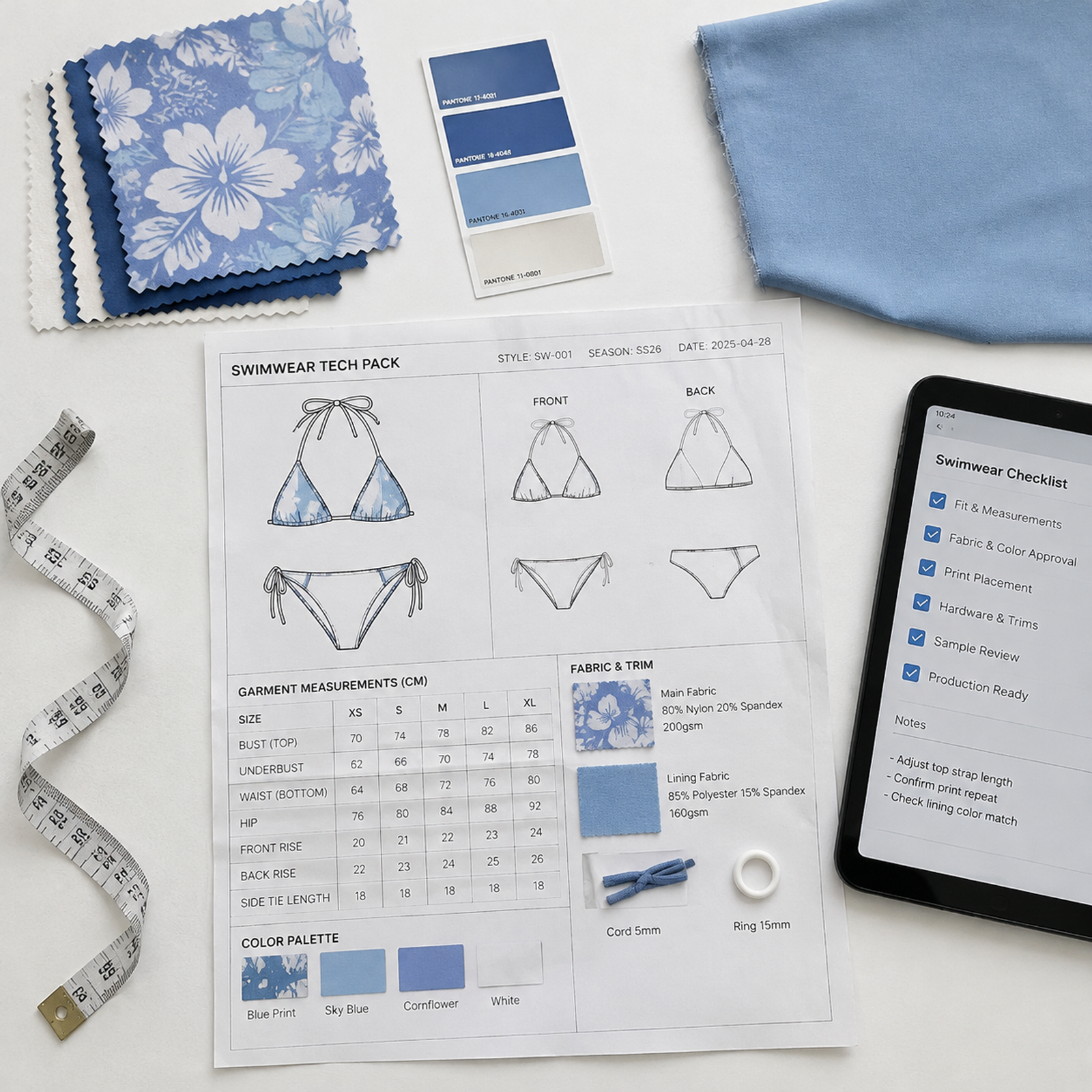 swimwear sampling tech pack and buyer preparation checklist